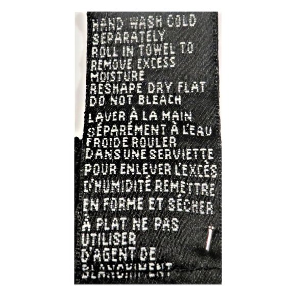 INC Black V Neck Long Sleeve Top in Size Medium - Picture 4 of 5